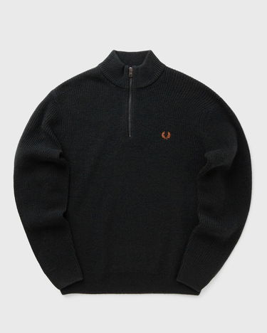 Sveter Fred Perry Textured Half-Zip Jumper Čierna | K6540-Q20, 0