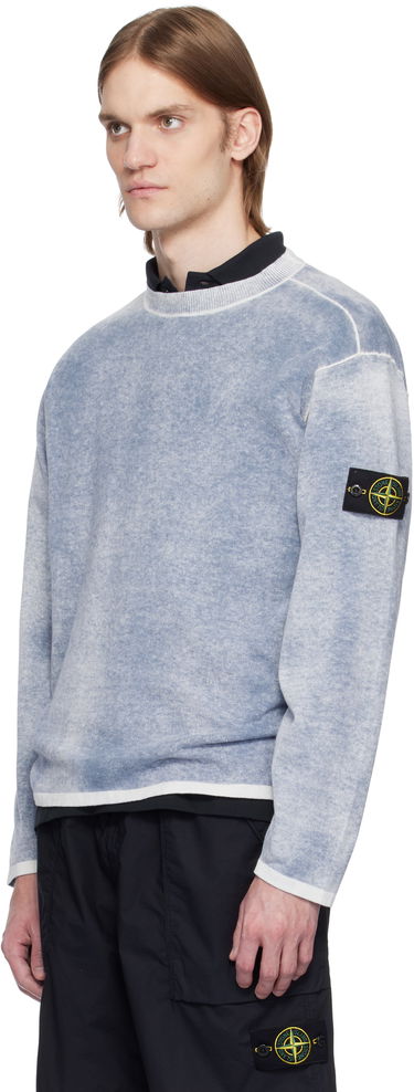 Sveter Stone Island Stone Island Raw Hand Light Organic Cotton Sweater Modrá | K1S15 5100030 S00Z2, 3