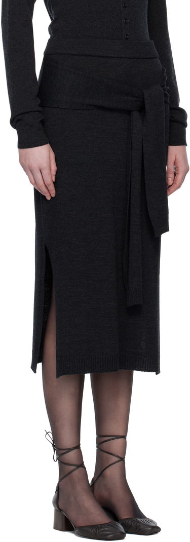 Sukňa LEMAIRE Trompe L'oeil Midi Skirt Hnedá | SK1058 LK087, 4