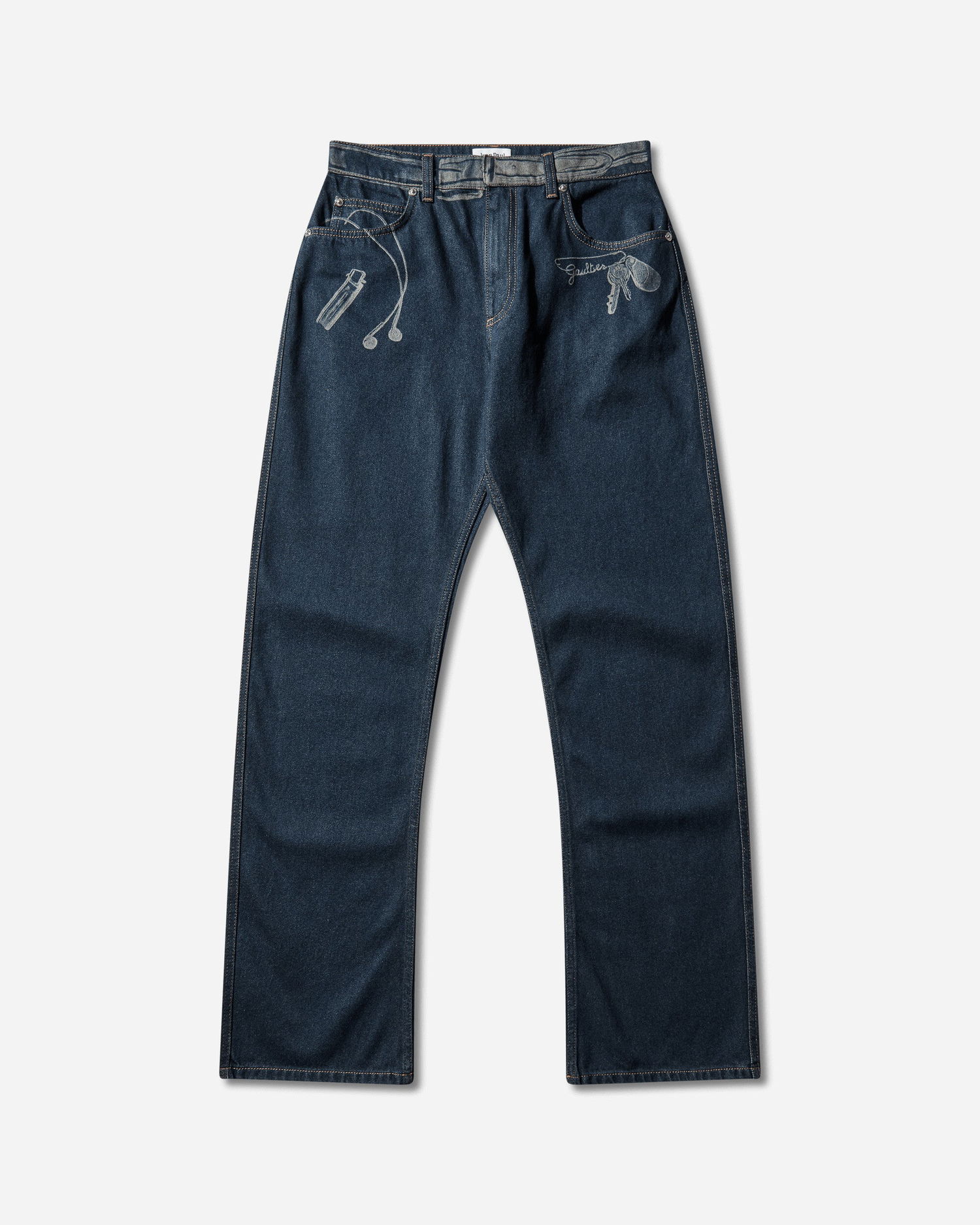 Džínsy Jean Paul Gaultier Trompe L'oeil Jeans Modrá | 26-01-W-TR060-D027 57, 0