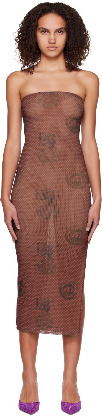 Šaty Miaou Miaou Lila Midi Dress Hnedá | 5025PM1ATL, 0