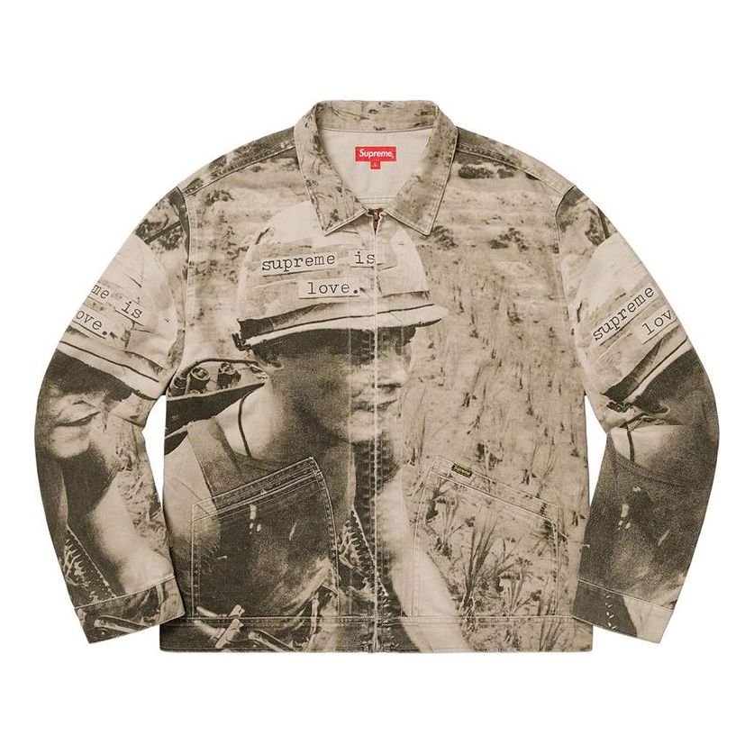 Bunda Supreme Supreme Is Love Denim Work Jacket Béžová | SUP-FW19-061, 0