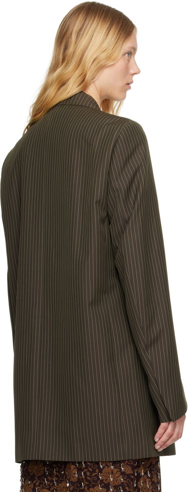 Bunda Dries Van Noten Dries Van Noten Pinstriped Double-Breasted Blazer Hnedá | 251-010409-1065, 2
