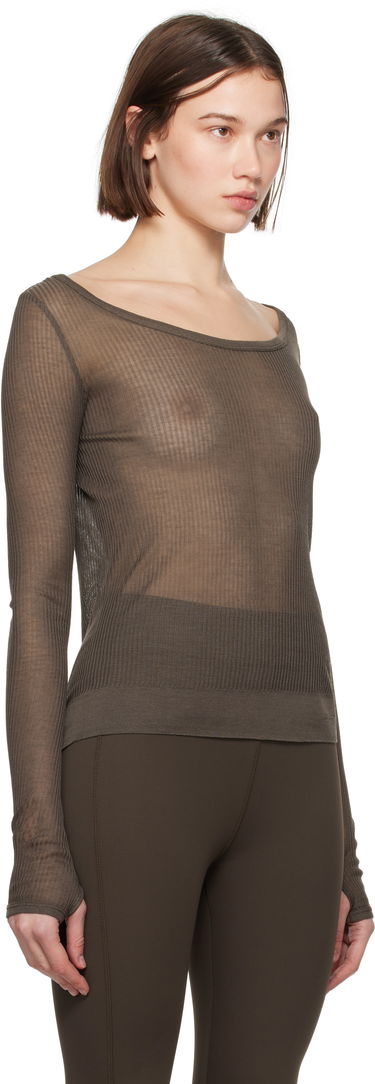 Tričko LEMAIRE LEMAIRE Seamless Long Sleeve T-Shirt Hnedá | TO1278 LK1017, 1