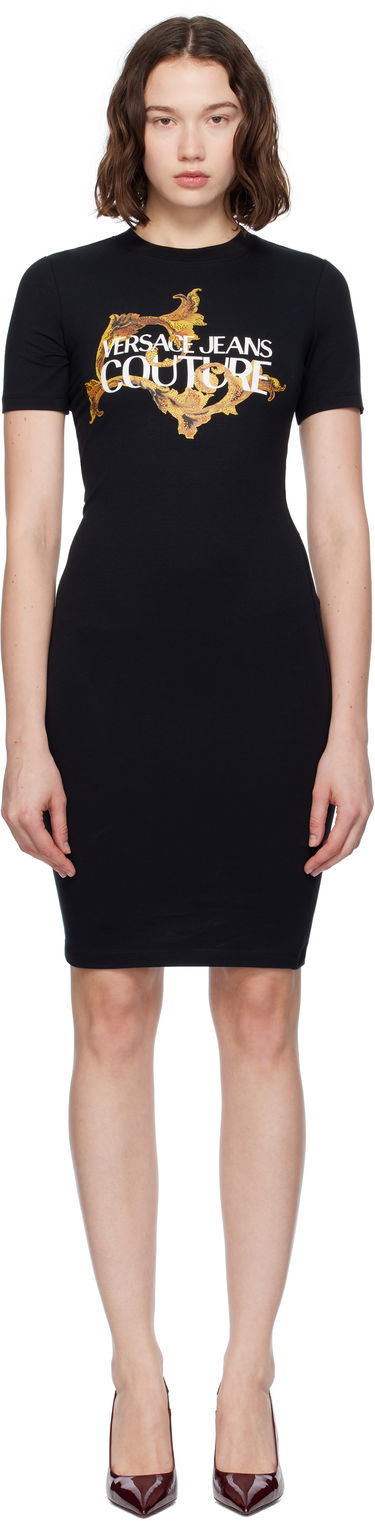 Šaty Versace Versace Jeans Couture Jersey Stretch Minidress Čierna | E79HAOE06_ECJ02E, 0