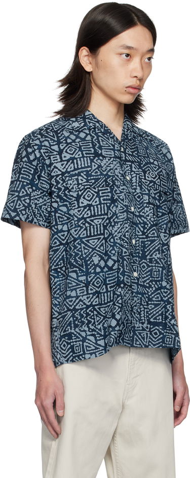 Košeľa BEAMS BEAMS PLUS Batik Print Shirt Hnedá | 3801-0111-139, 4