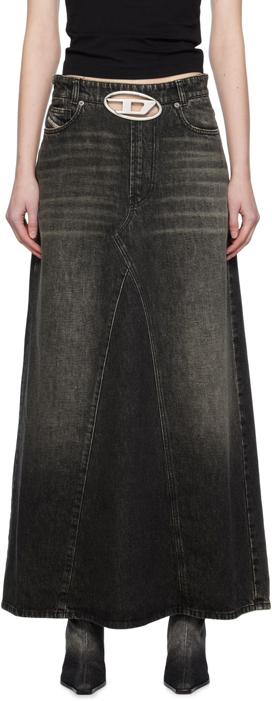Sukňa Diesel De-Pago-S3 Denim Maxi Skirt Čierna | A13149 0JGAE, 0
