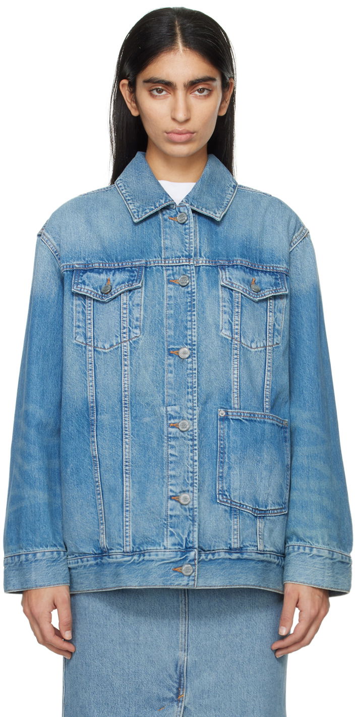 Bunda GANNI Oversize Denim Jacket Modrá | J1373, 0