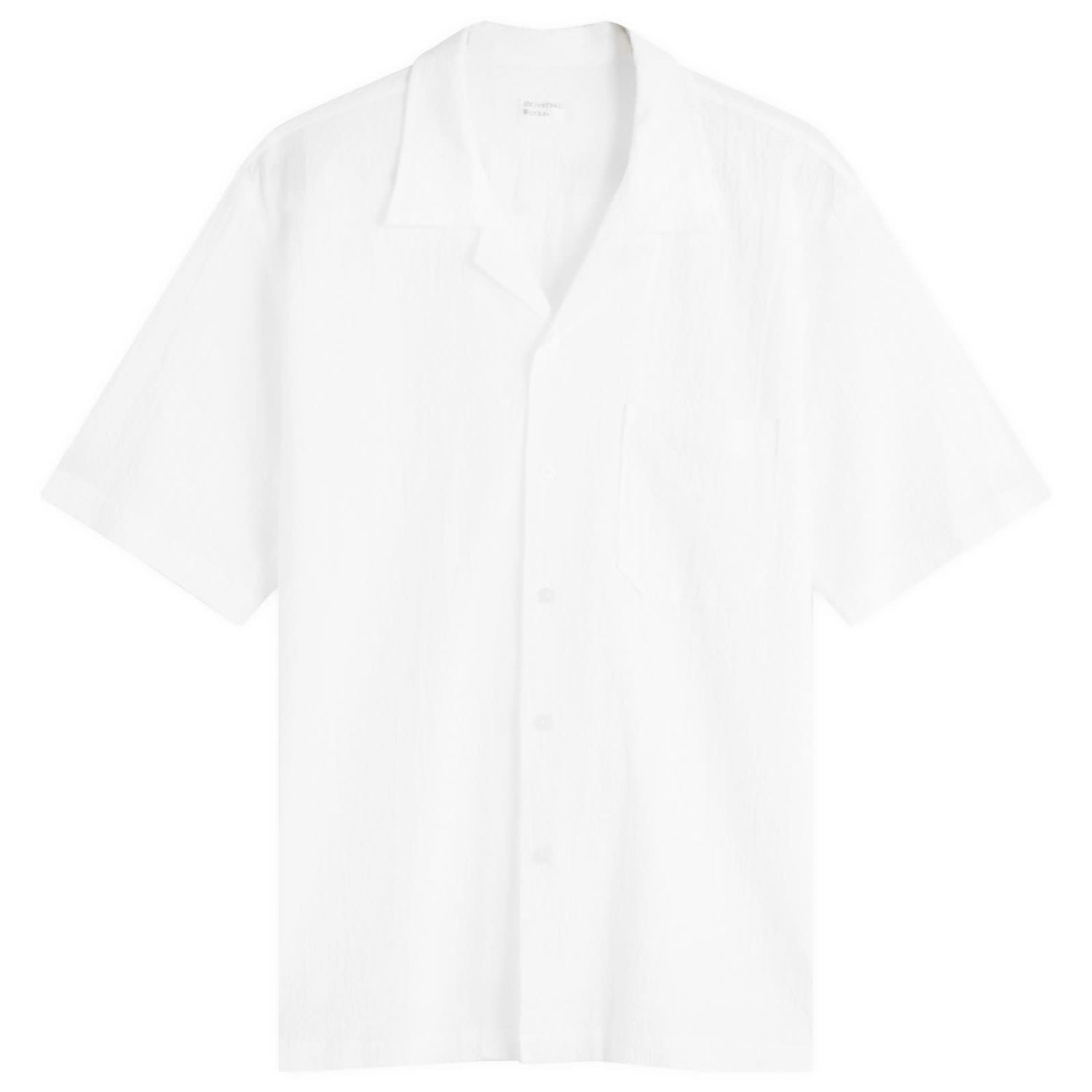 Košeľa Universal Works Seersucker Road Shirt, Size Large Biela | 32656-WHT, 0