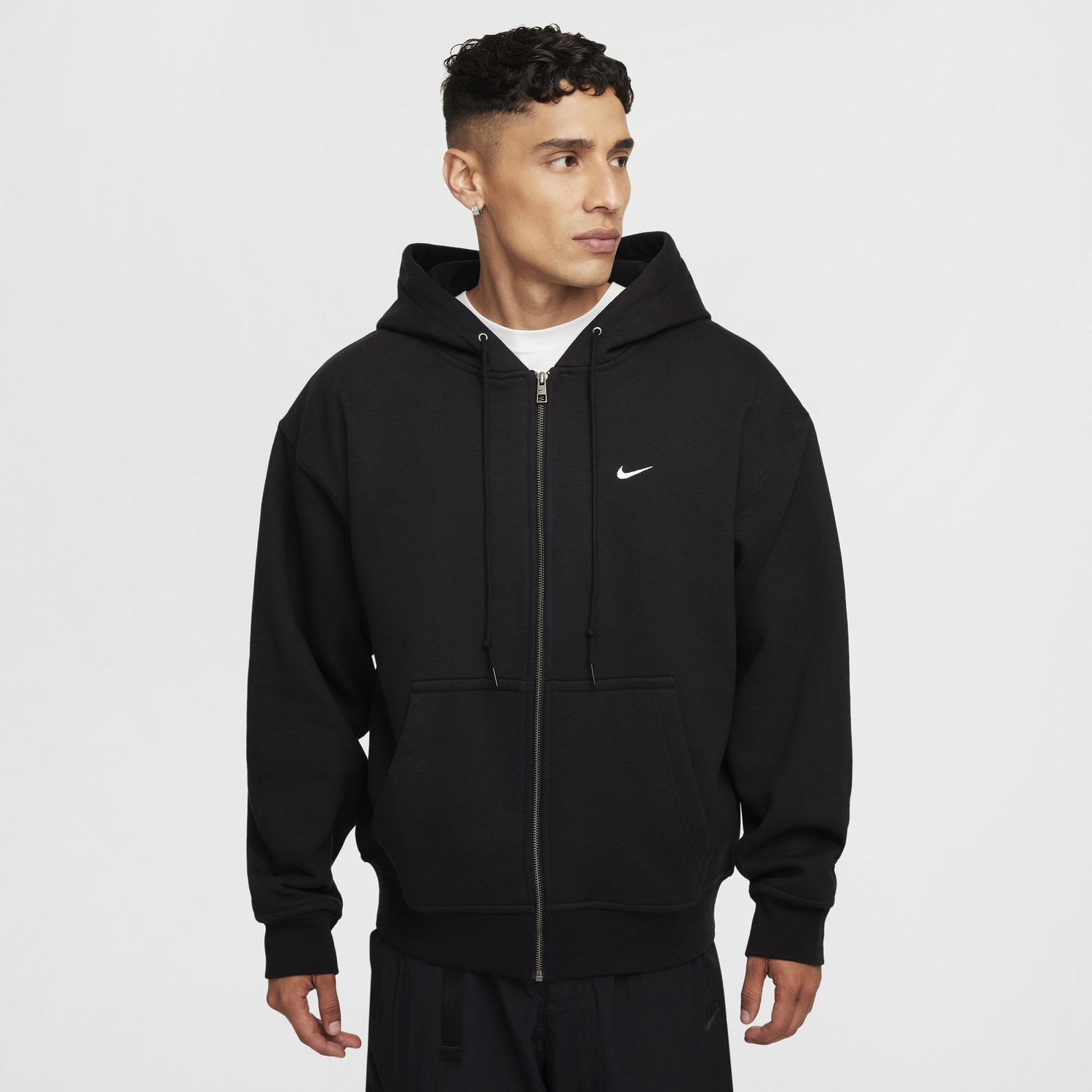 Mikina Nike Solo Swoosh Full-Zip Hoodie Čierna | FZ1165-010, 0