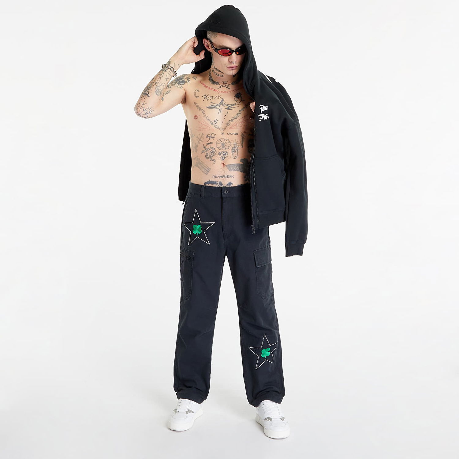 Cargo nohavice Converse Patta x Four-Leaf Clover Cargo Pant Čierna | 10024666-A01, 0
