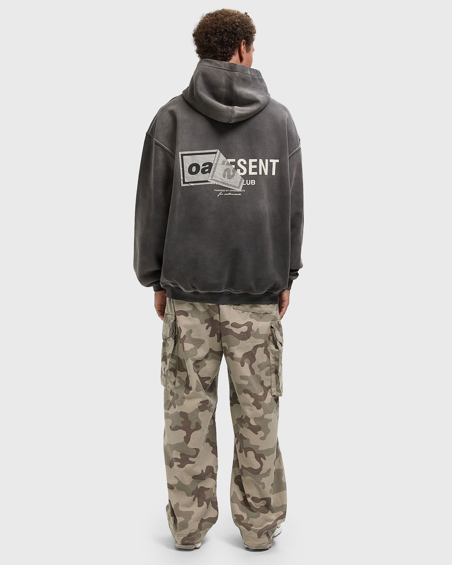 Mikina Represent Clo Oasis Owners Club Distressed Hoodie Šedá | OCM100008-04, 1