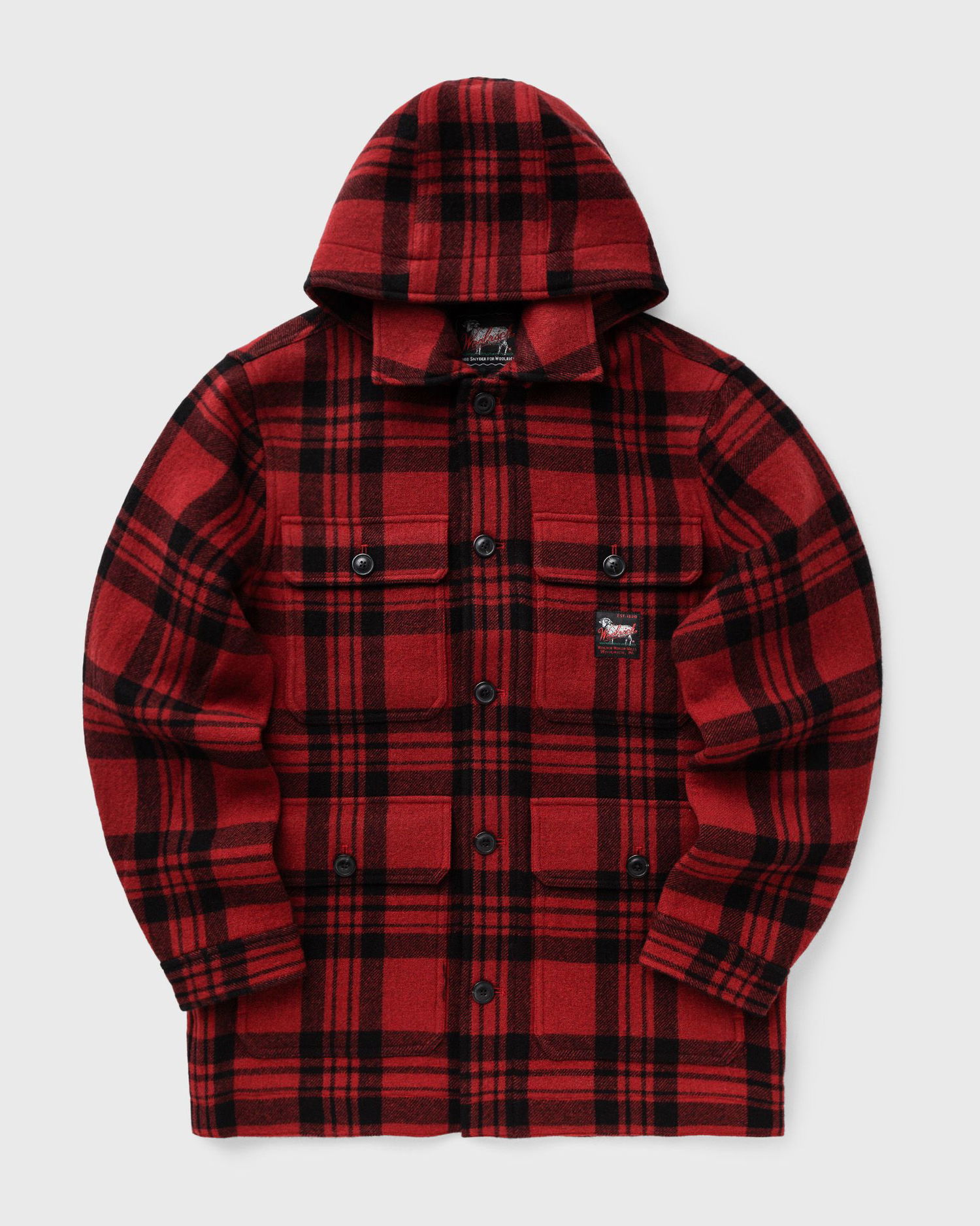 Košeľa WOOLRICH Plaid Cruiser Hooded Jacket Vínová | CMWOOUT555MRTD0063, 0