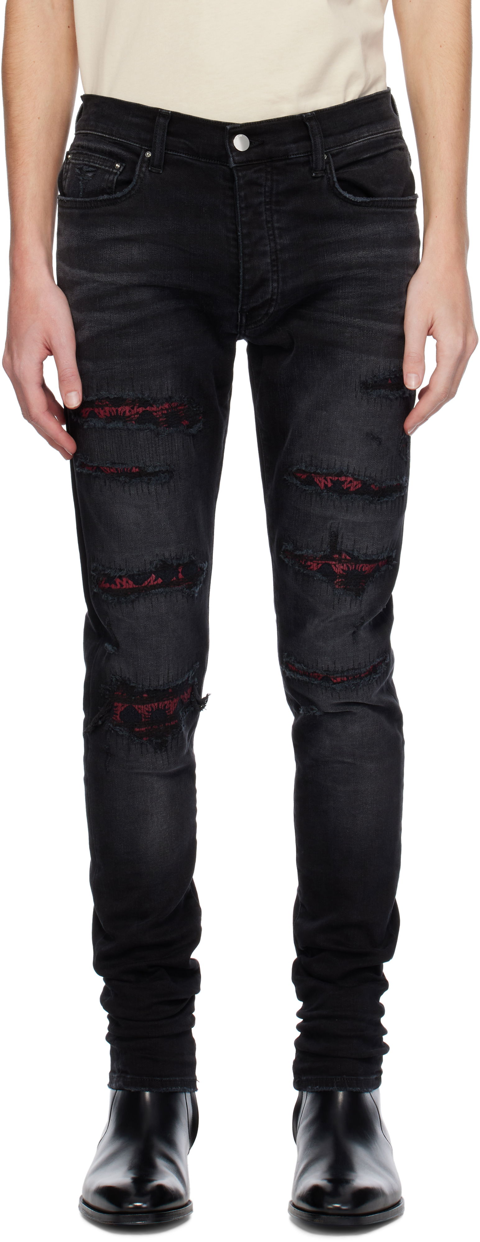 Quad Repaired Skinny Jeans