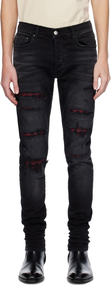 Džínsy AMIRI Quad Repaired Skinny Jeans Čierna | AMDNSY1100, 0