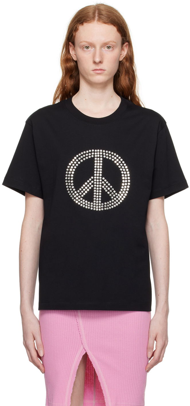 Tričko Moschino Moschino Jeans 'Peace' T-Shirt Čierna | 0711 8262, 0