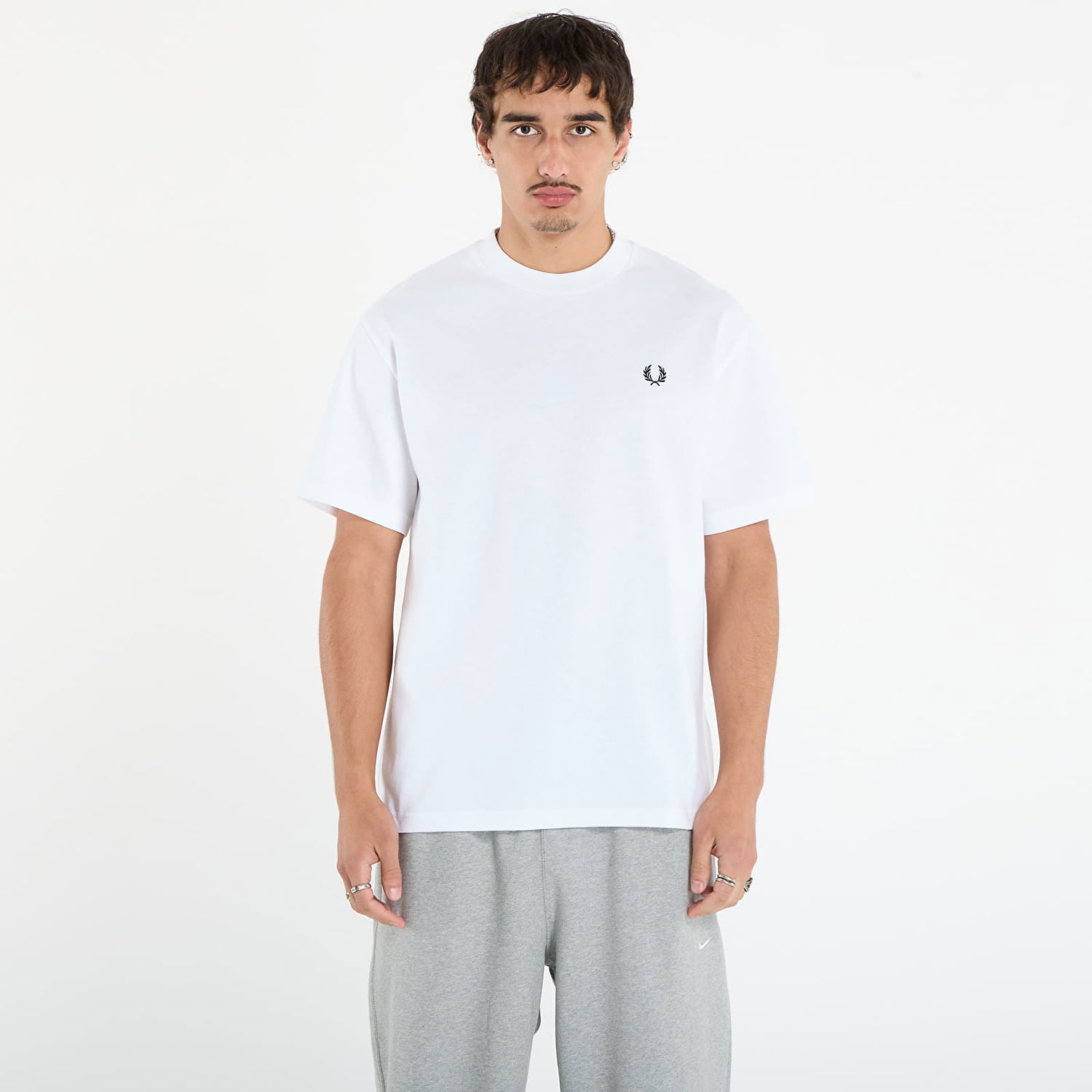 Tričko Fred Perry Relaxed T-Shirt Biela | M8710 100, 0