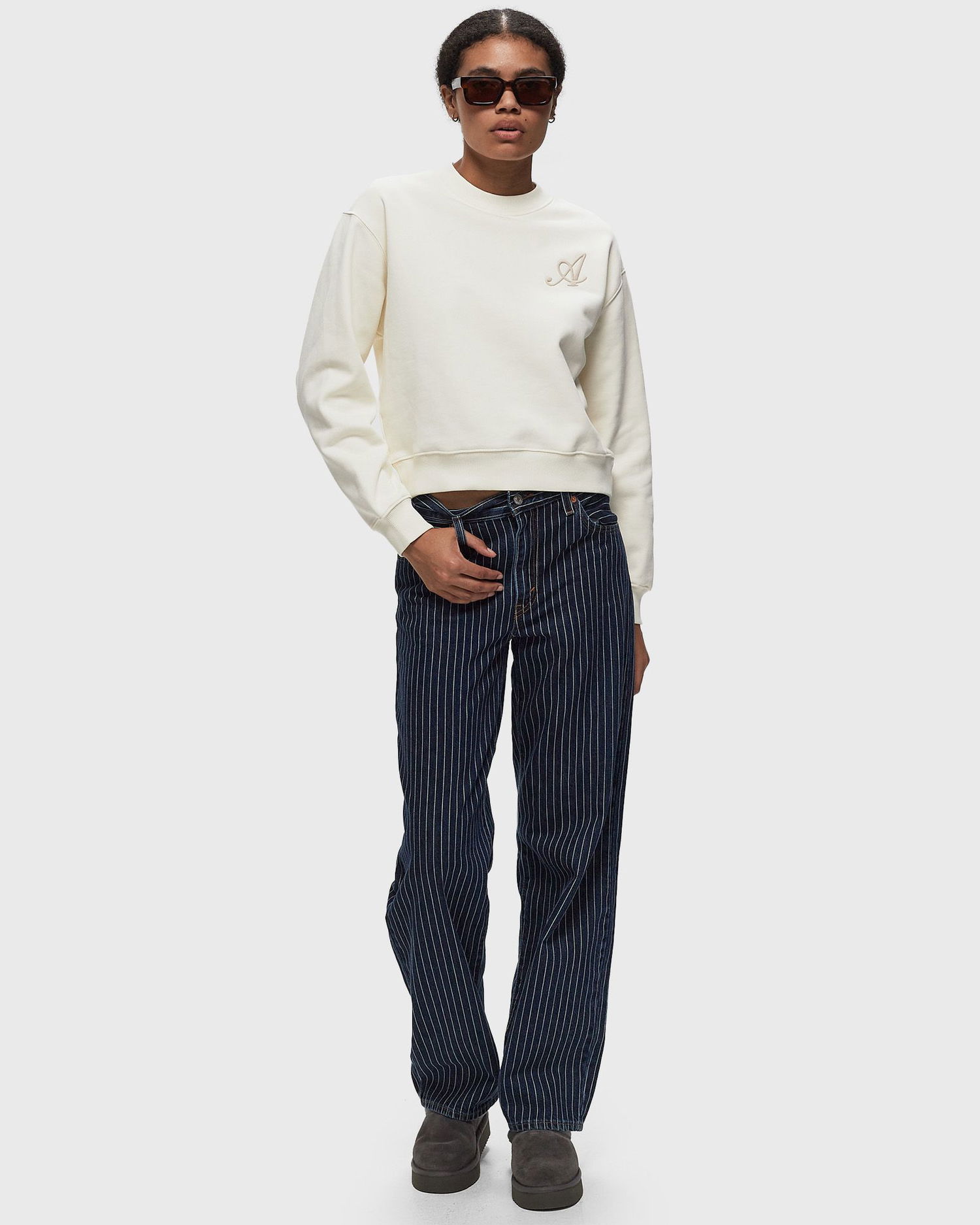 Mikina AXEL ARIGATO Strand Embroidered Sweatshirt Biela | A2839001, 1