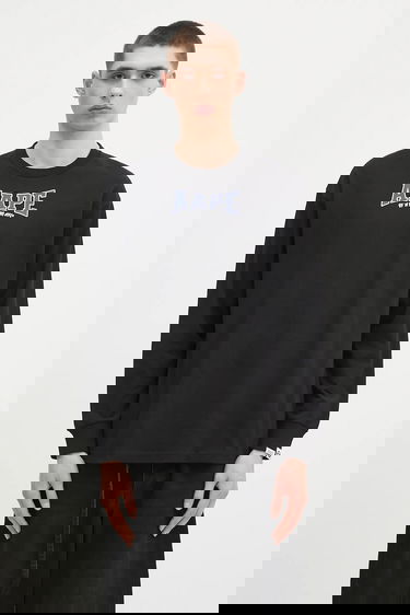 Tričko AAPE by A Bathing Ape AAPE Main Long Sleeve T-Shirt Čierna | AAPLTM1544XXN, 0