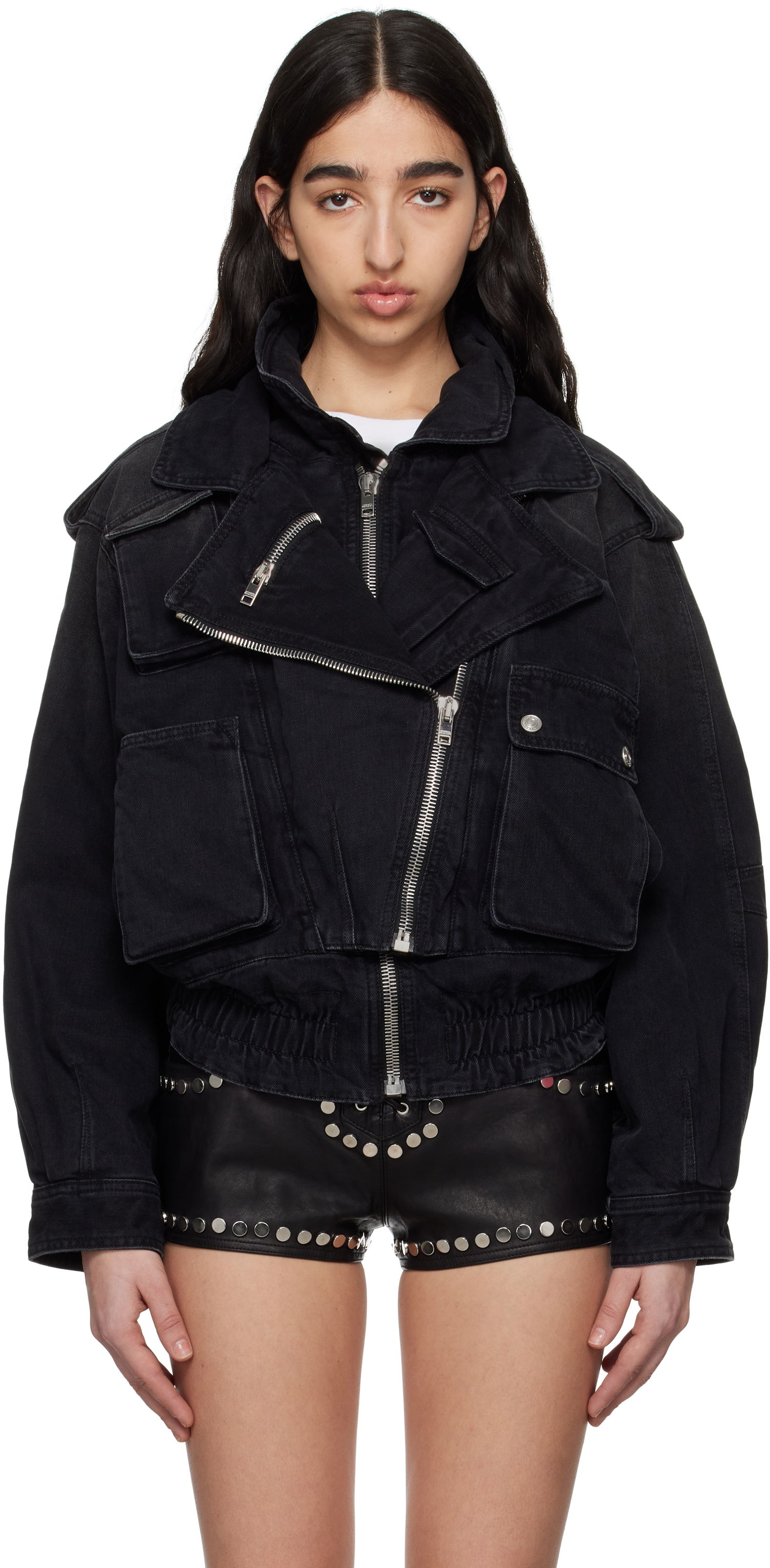 Bunda ISABEL MARANT Isabel Marant Aneli Denim Jacket Čierna | VE0497FB-C2H01I, 0