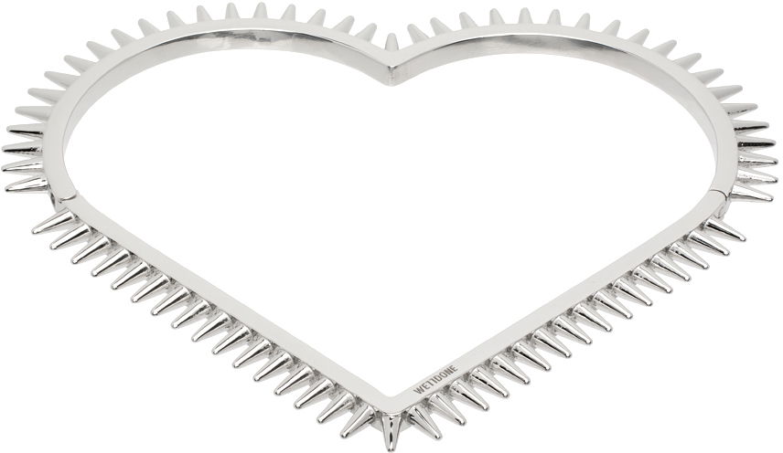 Náhrdelník We11done We11done Heart Spike Bracelet Metalická | WD-AJ1-23-531-U-SV, 0