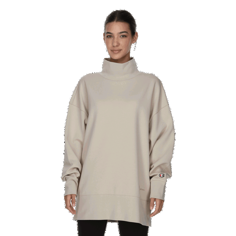 Mikina Champion Face Mock Neck Tunic Sweatshirt Béžová | 117775-MS030