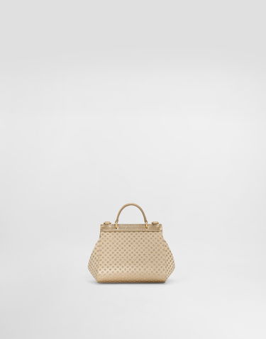 Kabelka Dolce & Gabbana Dolce & Gabbana Sicily Satin Crossbody Bag with Rhinestones and Glittery Polka Dots Metalická | EB0003AU18487610, 2