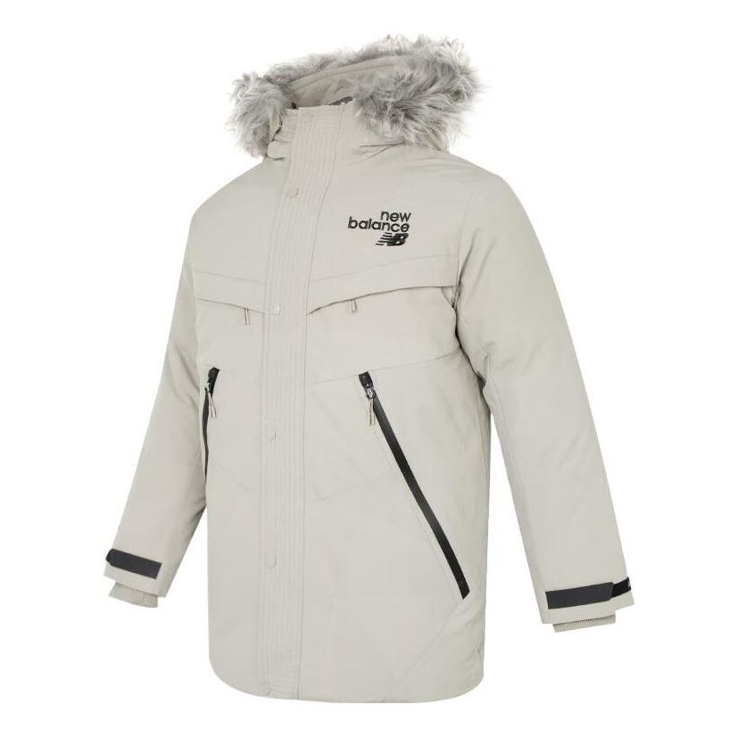 Parka New Balance Hooded Parka Béžová | AMJ24373-PAA