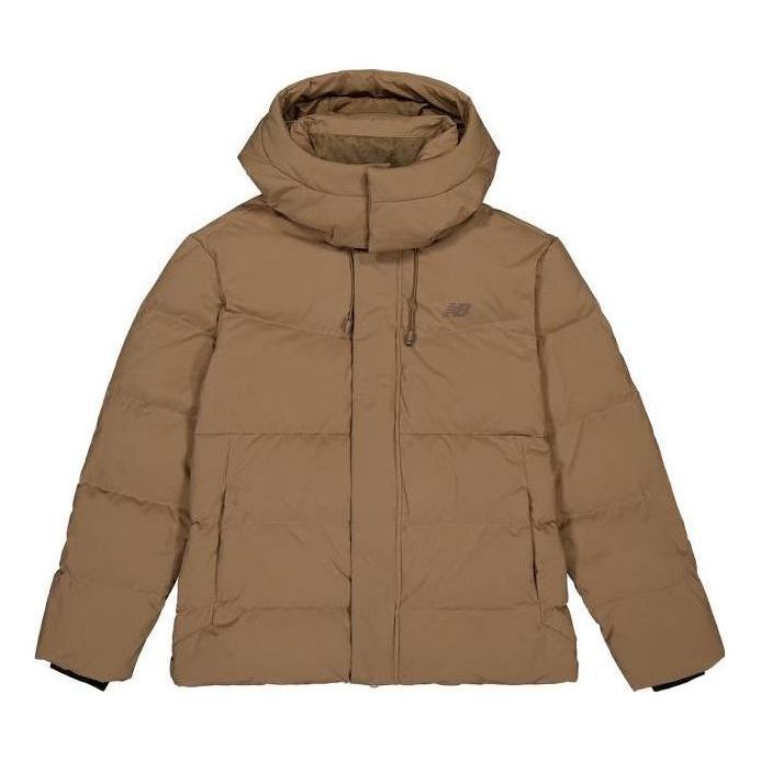 Prešívaná bunda New Balance Men's Hooded Down Jacket Hnedá | NPD46121-BWN