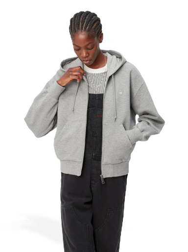 Bunda Carhartt WIP Hooded Casey Jacket Šedá | I032642_10B_XX