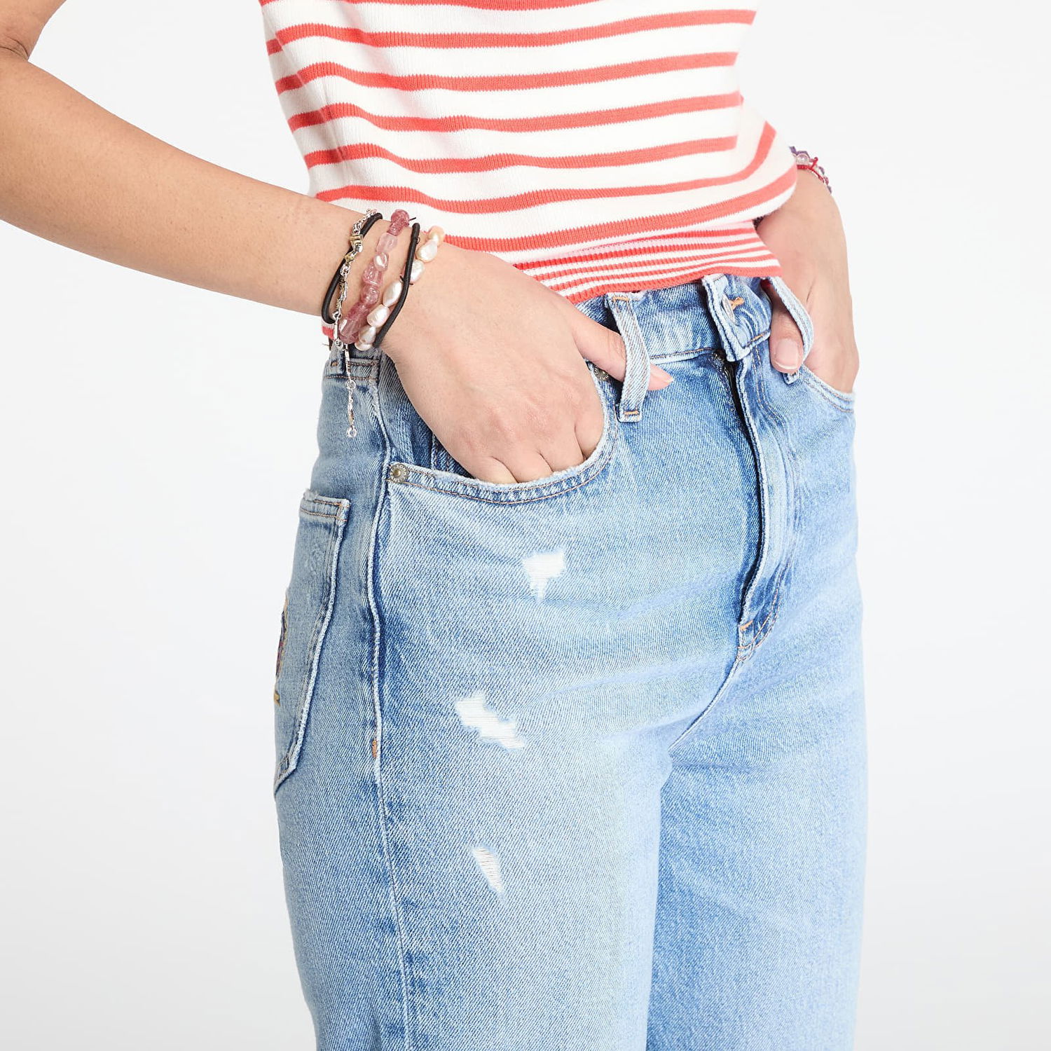Džínsy Tommy Hilfiger Tommy Jeans Layla High Rise Slim Straight Jeans W25/L30 Modrá | DW0DW20013 1AB, 1
