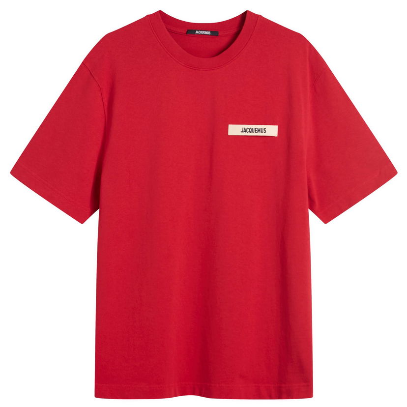 Tričko Jacquemus Grosgrain Logo T-Shirt Červená | 25HTSM00133AJ00226-480