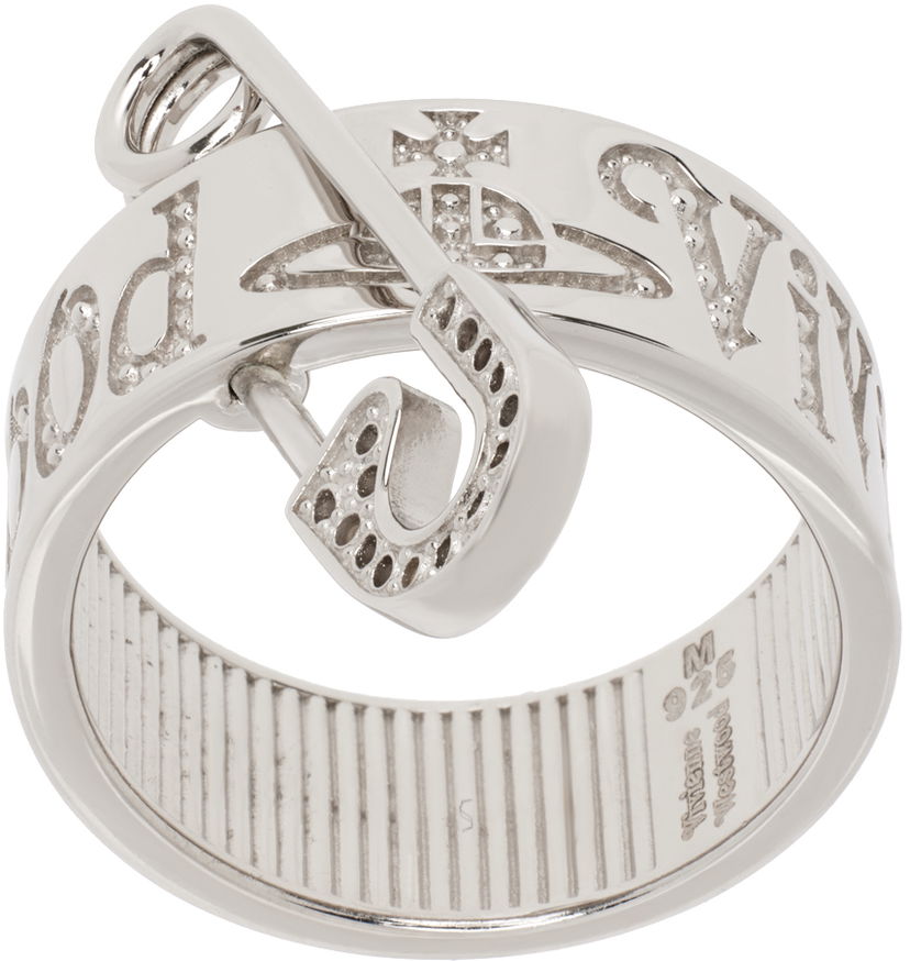 Prsteň Vivienne Westwood Vernon Safety Pin Ring Metalická | 64040077-01P102-CN