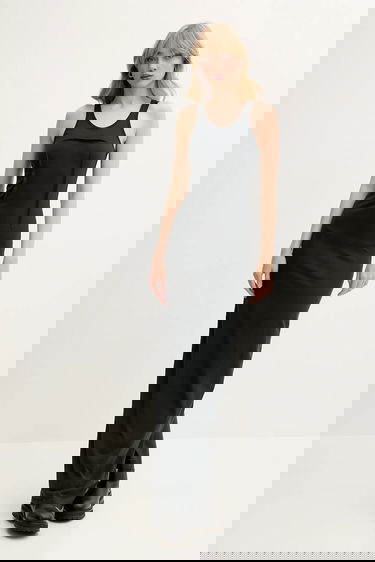 Šaty Maison Margiela MM6 Maison Margiela Cotton Fitted Maxi Dress Čierna | S62DG0048.M20108.899, 2