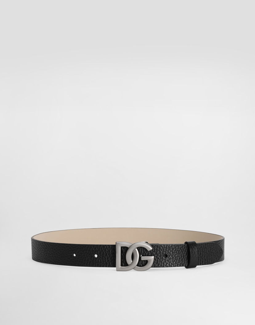 Opasok Dolce & Gabbana Calfskin Logo Belt Čierna | EC0083AI21880999