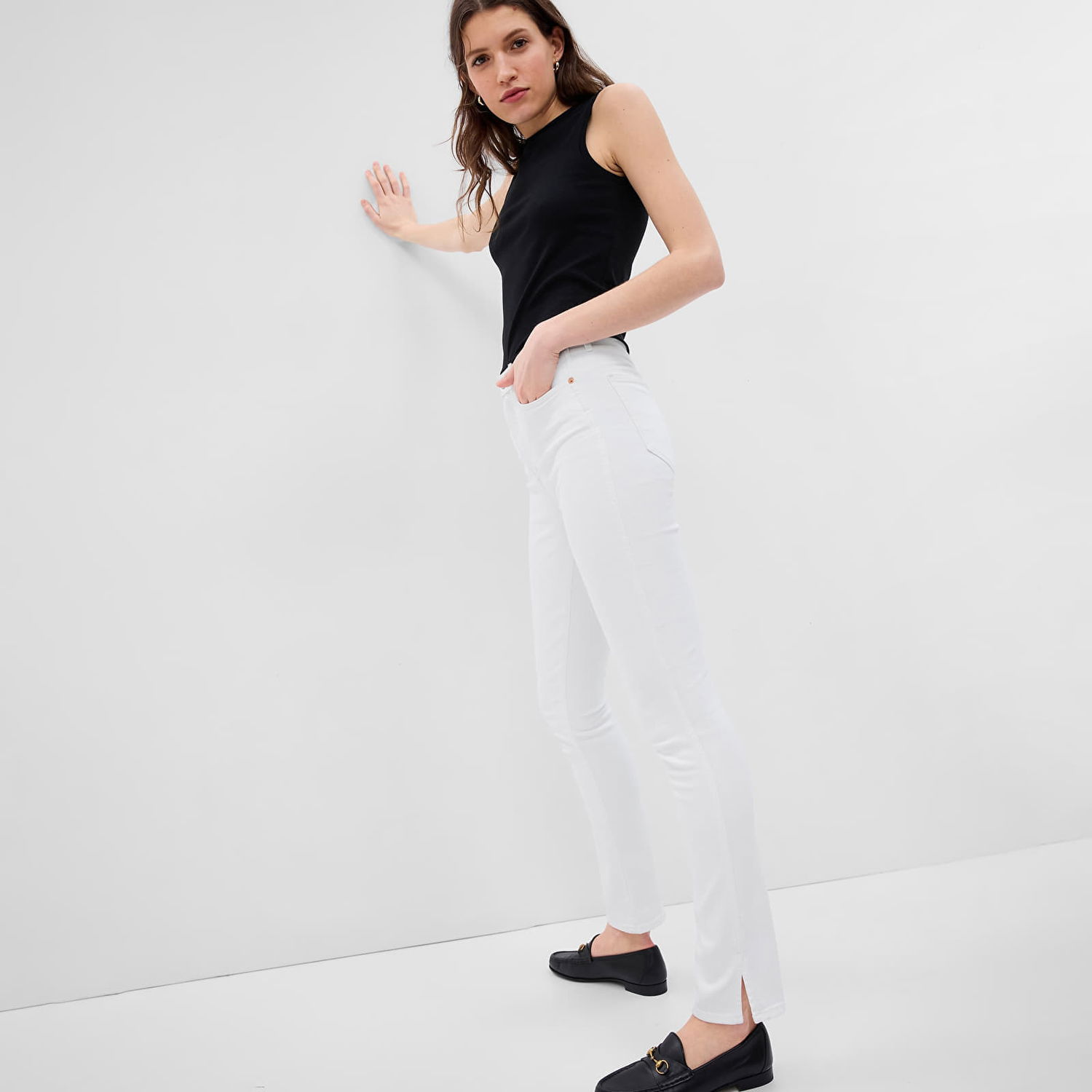 Džínsy GAP Denim Pants Vintage Slim High Rise Optic White Biela | 570955-00, 1