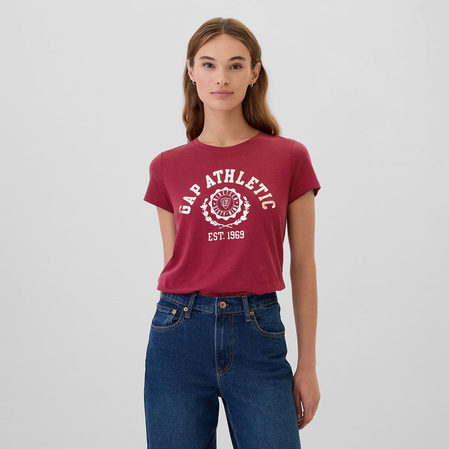 Tričko GAP T-shirt Shortsleeve Tee Beet Red M Červená | 795743-33, 0