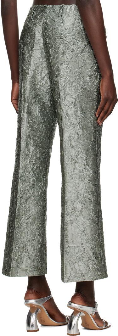 Nohavice Dries Van Noten Dries Van Noten Cropped Viscose Trousers Zelené | 251-010924-1428, 2