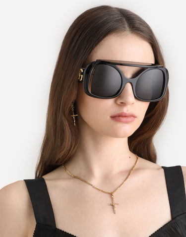 Slnečné okuliare Dolce & Gabbana Sicilian Street Flat Top Acetate Sunglasses Čierna | VG4549VP1879V000, 1