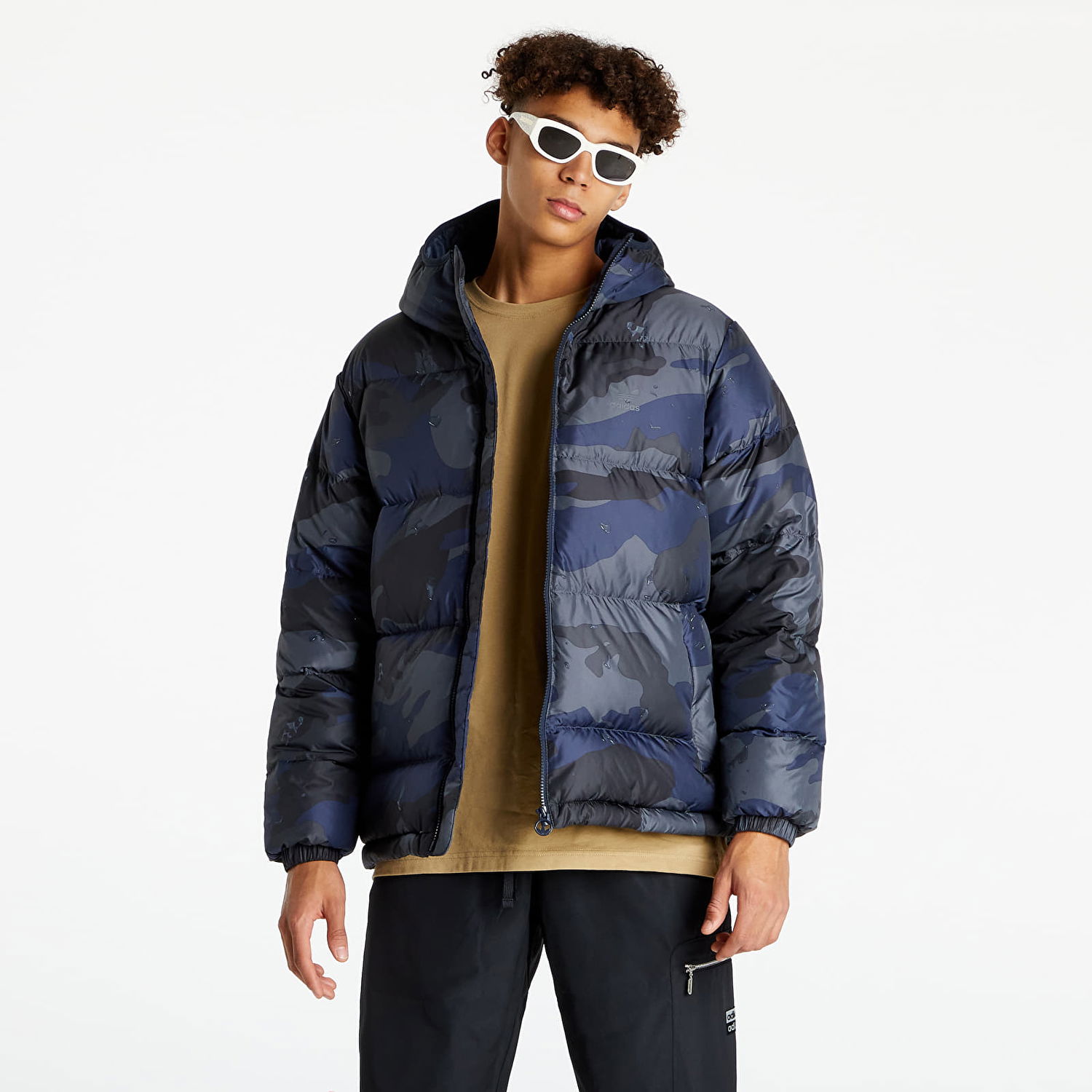 Prešívaná bunda adidas Originals Camo Puff Jacket Navy | H13566, 0