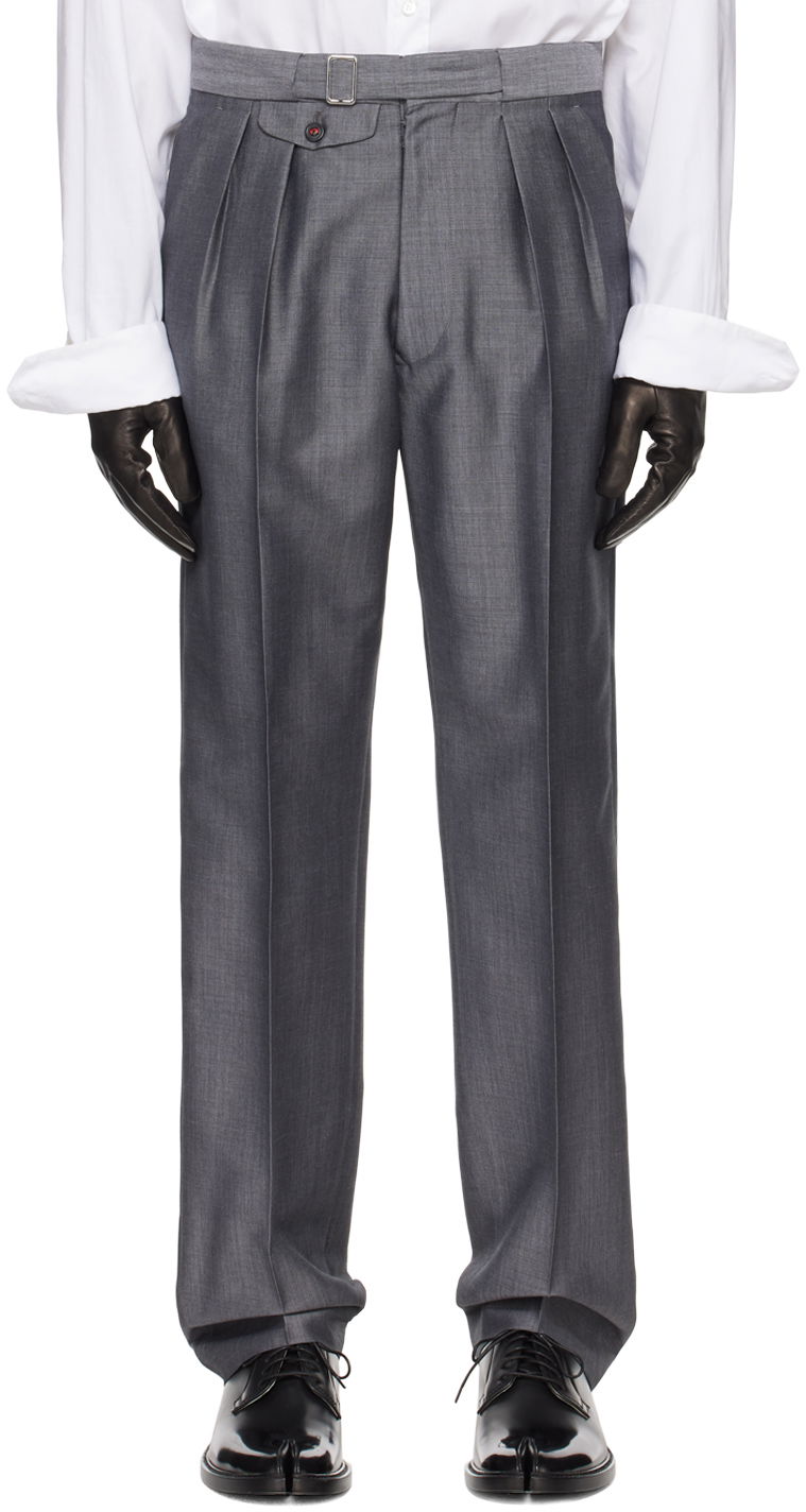 Nohavice Maison Margiela Pocket Trousers Šedá | SI1KA0006 S52583, 0