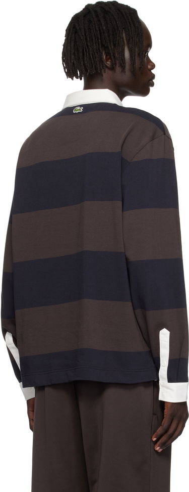 Polo tričko Lacoste Lacoste Relaxed Fit Striped Rugby Polo Hnedá | KH5916_6IY, 2