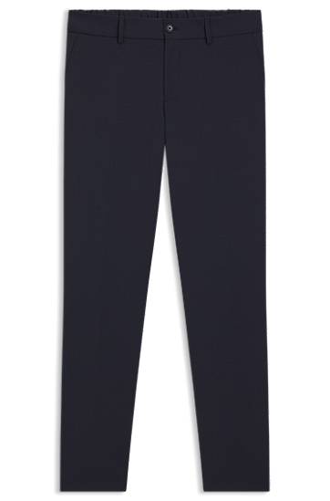 Nohavice BOSS Slim-fit Trousers Washable Wool Blend Navy | 50556758