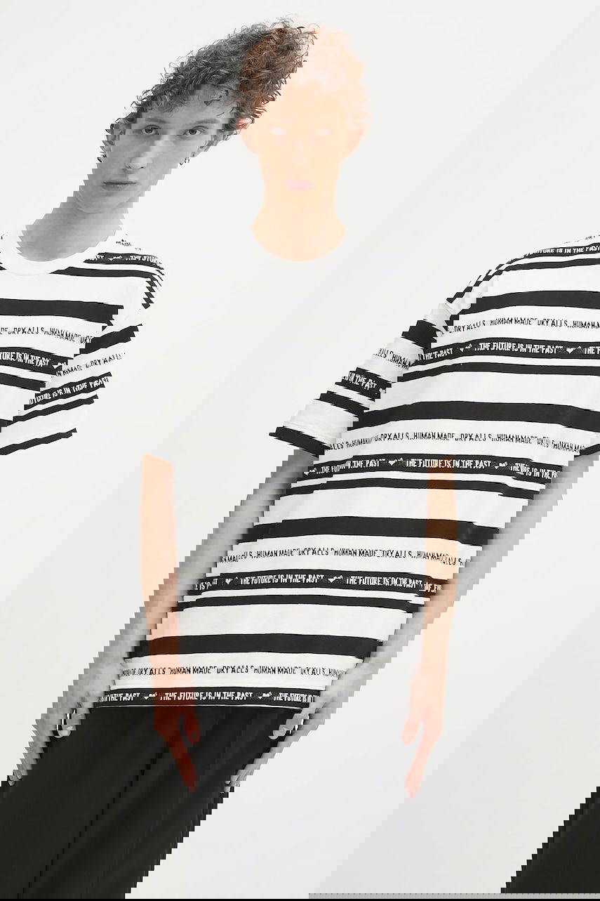 Tričko Human Made Human Made Striped T-Shirt Biela | HM29CS027, 0