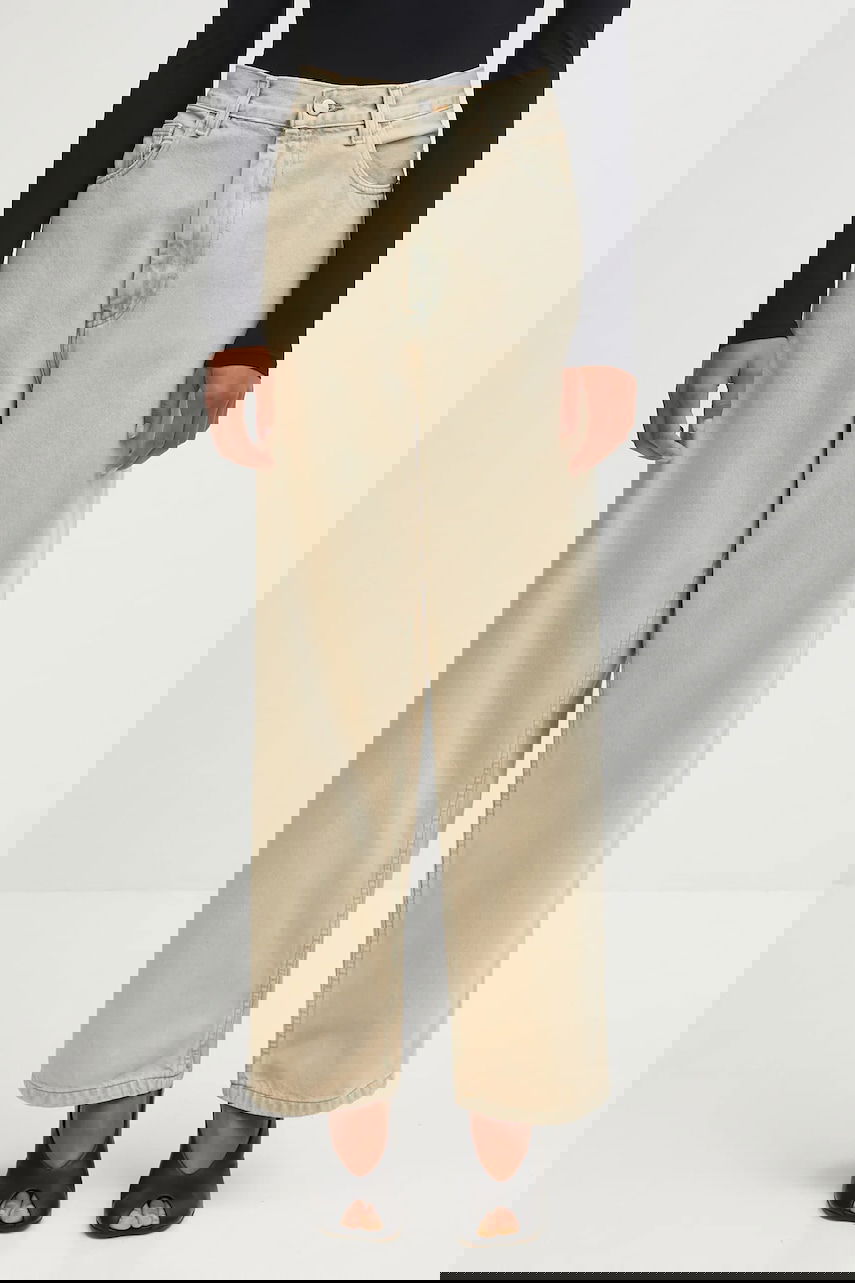 Džínsy Carhartt WIP Brandon High Waist Wide Leg Jeans Béžová | I035892.01SN, 0