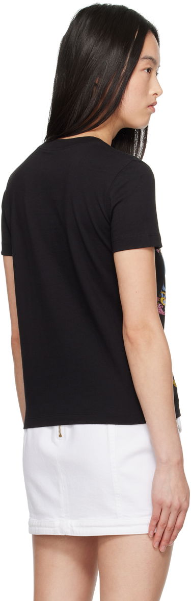 Tričko Versace Versace Jeans Couture Crystal Tour Graphic T-Shirt Čierna | E78HAHC03_ECJ01C, 2