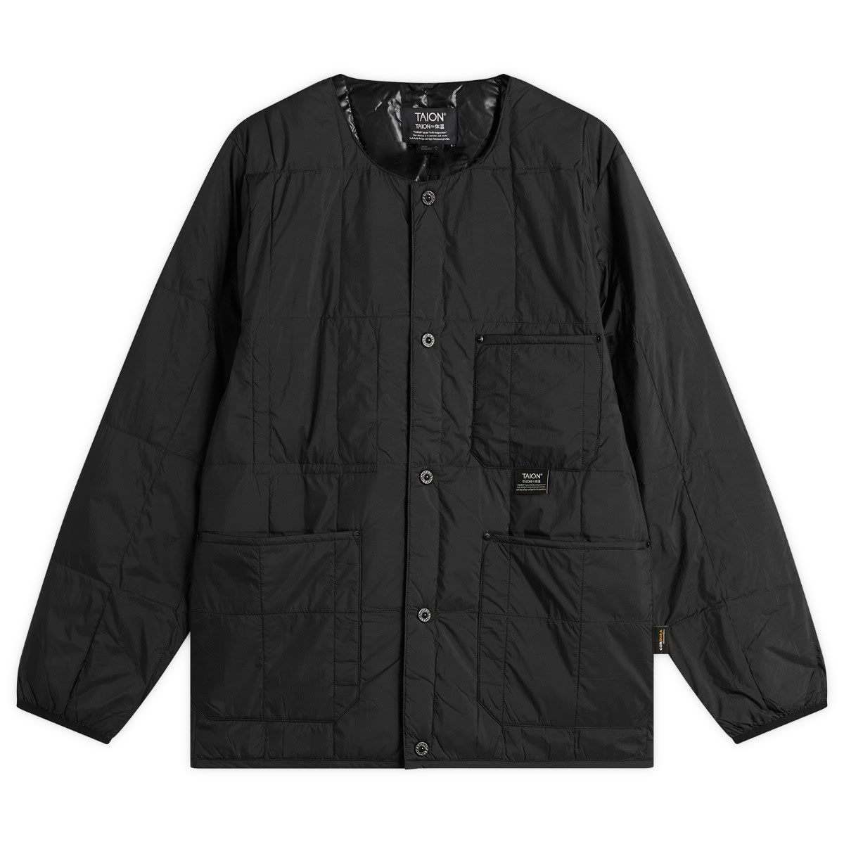 Prešívaná bunda TAION Work Crew Neck Down Jacket Čierna | TAION-104BWK-BLK, 1