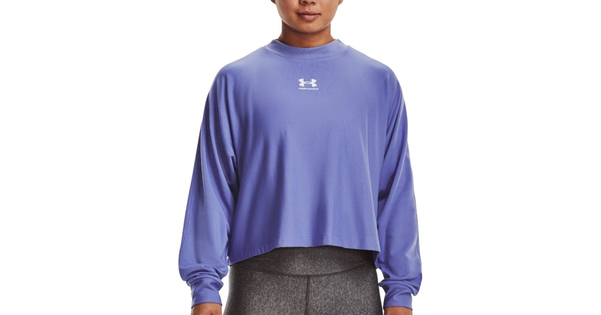 Mikina Under Armour Rival Terry Oversized Crew Neck Fialová | 1376995-495, 1