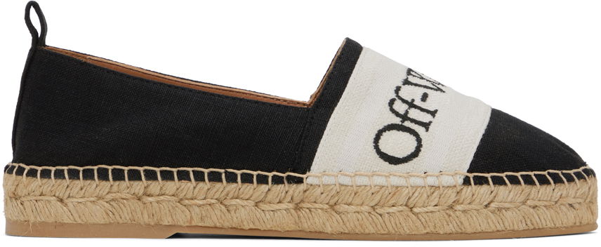 Black Bookish Linen Espadrilles