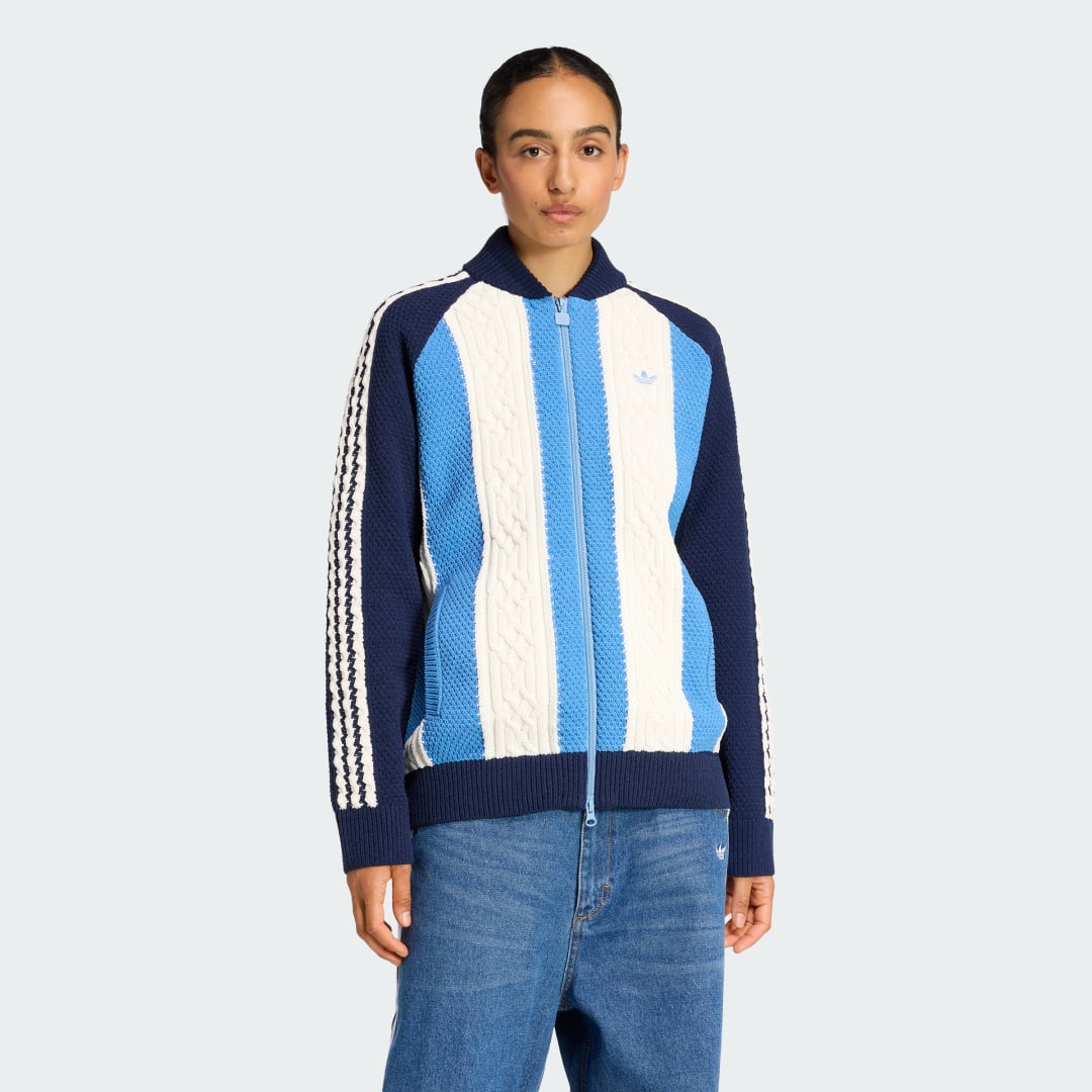 Sveter adidas Performance Adidas Originals Archive Cutline Knit Track Top Modrá | KS7803, 0